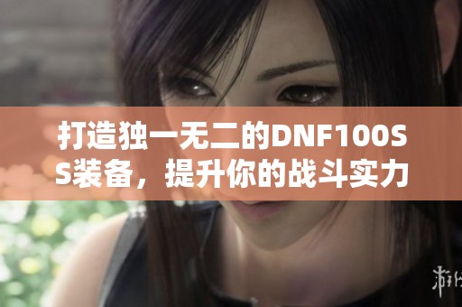 打造独一无二的DNF100SS装备，提升你的战斗实力