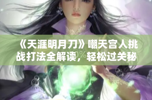 《天涯明月刀》嘲天宫人挑战打法全解读，轻松过关秘诀大揭秘