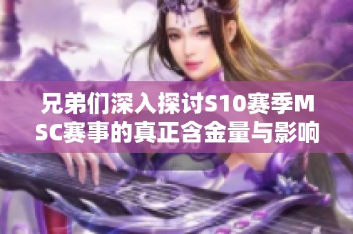 兄弟们深入探讨S10赛季MSC赛事的真正含金量与影响