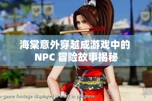 海棠意外穿越成游戏中的 NPC 冒险故事揭秘