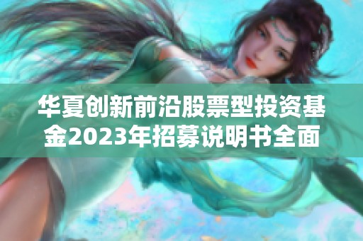 华夏创新前沿股票型投资基金2023年招募说明书全面解读