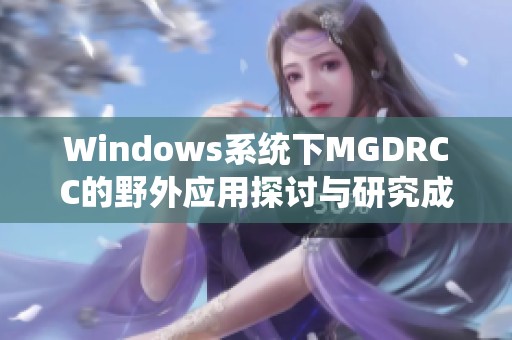 Windows系统下MGDRCC的野外应用探讨与研究成果