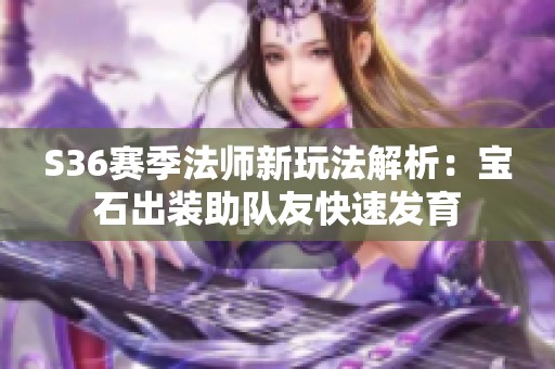 S36赛季法师新玩法解析：宝石出装助队友快速发育