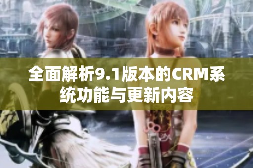 全面解析9.1版本的CRM系统功能与更新内容