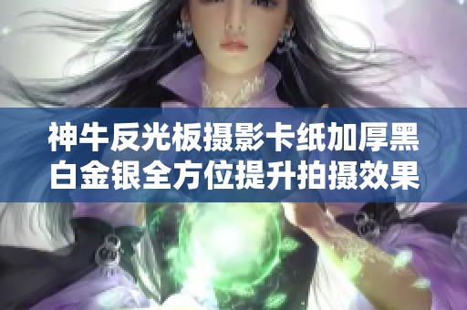 神牛反光板摄影卡纸加厚黑白金银全方位提升拍摄效果