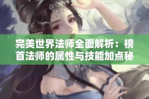 完美世界法师全面解析：榜首法师的属性与技能加点秘诀分享