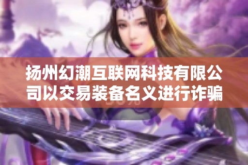 扬州幻潮互联网科技有限公司以交易装备名义进行诈骗行为，涉案金额巨大