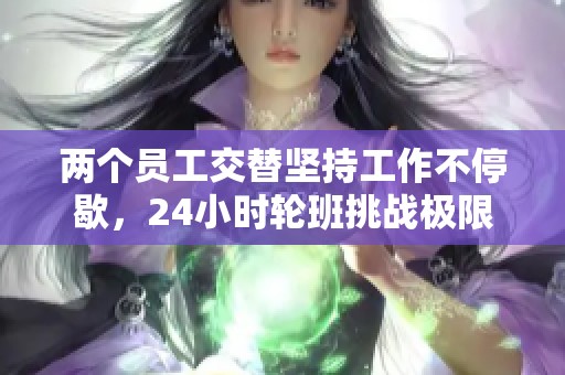 两个员工交替坚持工作不停歇，24小时轮班挑战极限