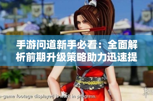 手游问道新手必看：全面解析前期升级策略助力迅速提升角色等级