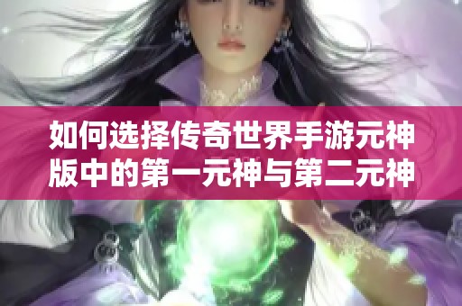 如何选择传奇世界手游元神版中的第一元神与第二元神攻略解析