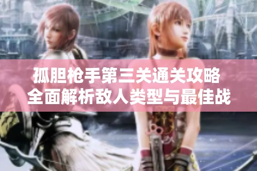 孤胆枪手第三关通关攻略 全面解析敌人类型与最佳战术技巧详解