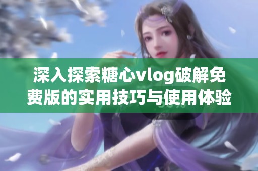 深入探索糖心vlog破解免费版的实用技巧与使用体验