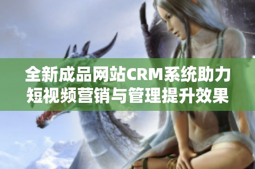 全新成品网站CRM系统助力短视频营销与管理提升效果