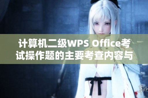 计算机二级WPS Office考试操作题的主要考查内容与技巧分析
