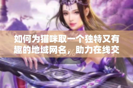 如何为猫咪取一个独特又有趣的地域网名，助力在线交流