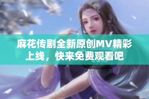 麻花传剧全新原创MV精彩上线，快来免费观看吧