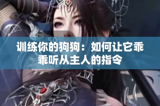 训练你的狗狗：如何让它乖乖听从主人的指令