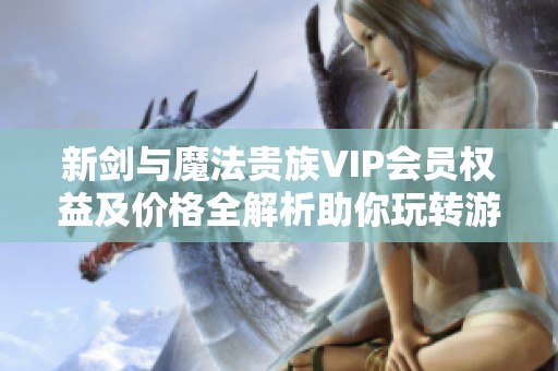 新剑与魔法贵族VIP会员权益及价格全解析助你玩转游戏体验