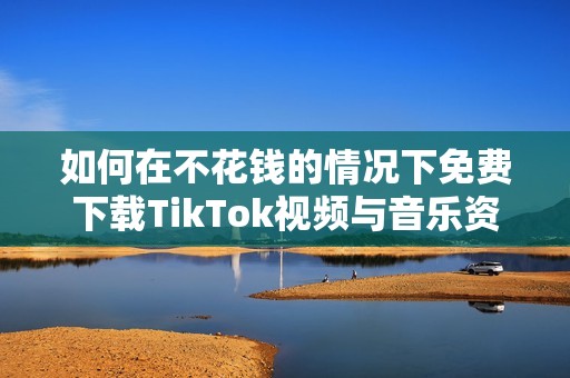 如何在不花钱的情况下免费下载TikTok视频与音乐资源