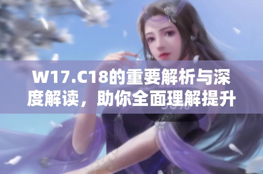 W17.C18的重要解析与深度解读，助你全面理解提升能力