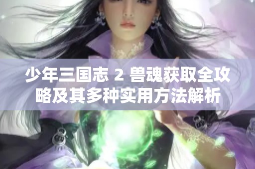 少年三国志 2 兽魂获取全攻略及其多种实用方法解析