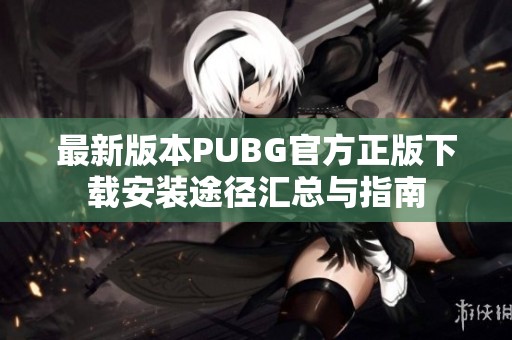 最新版本PUBG官方正版下载安装途径汇总与指南