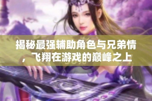 揭秘最强辅助角色与兄弟情，飞翔在游戏的巅峰之上