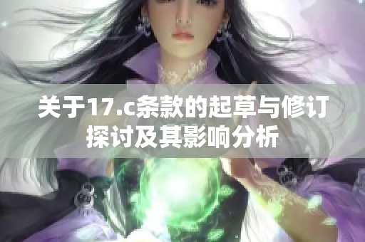 关于17.c条款的起草与修订探讨及其影响分析