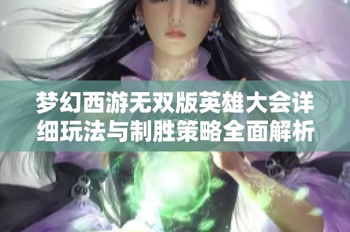 梦幻西游无双版英雄大会详细玩法与制胜策略全面解析